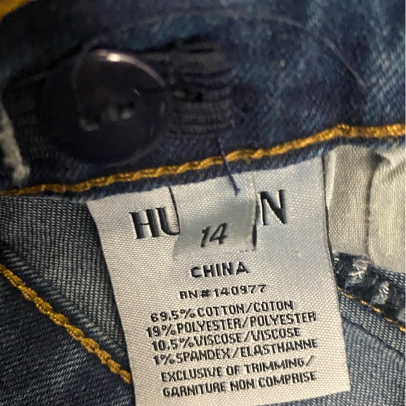 Hudson Jeans Girl’s Blue Jeans Size 14 - Picture 6 of 6
